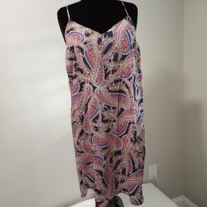 JOE FRESH MULTICOLOURED SLIP DRESS WITH REAR SASH WOMEN XL